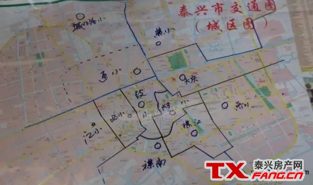 2017泰兴学区划分细则(初中和小学学区)