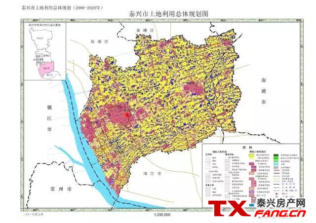 泰兴各乡镇未来总体规划图