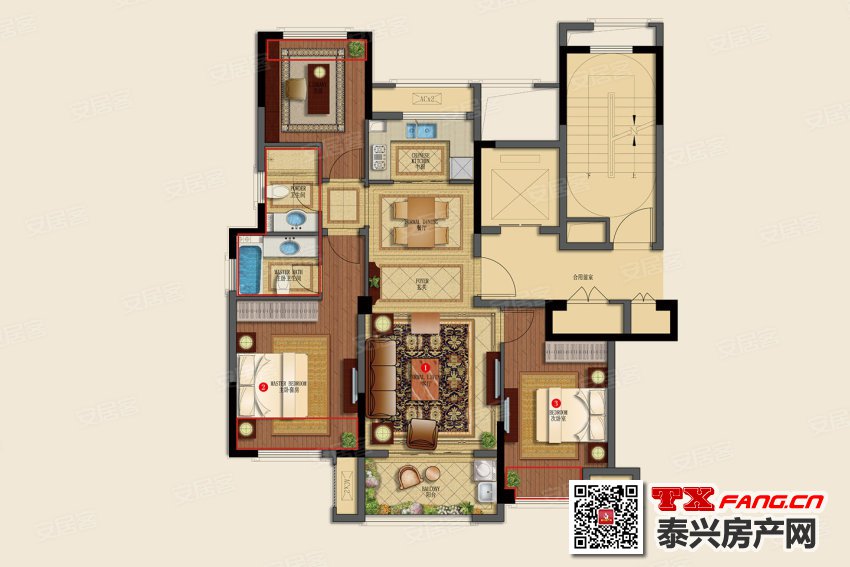 泰兴融创玉园户型图